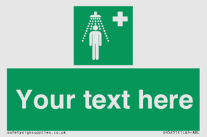 Custom Safety Shower Sign